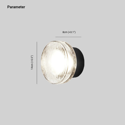 Ray Modern Mini Bubble Metal/Glass Outdoor Wall Lamp, Transparent