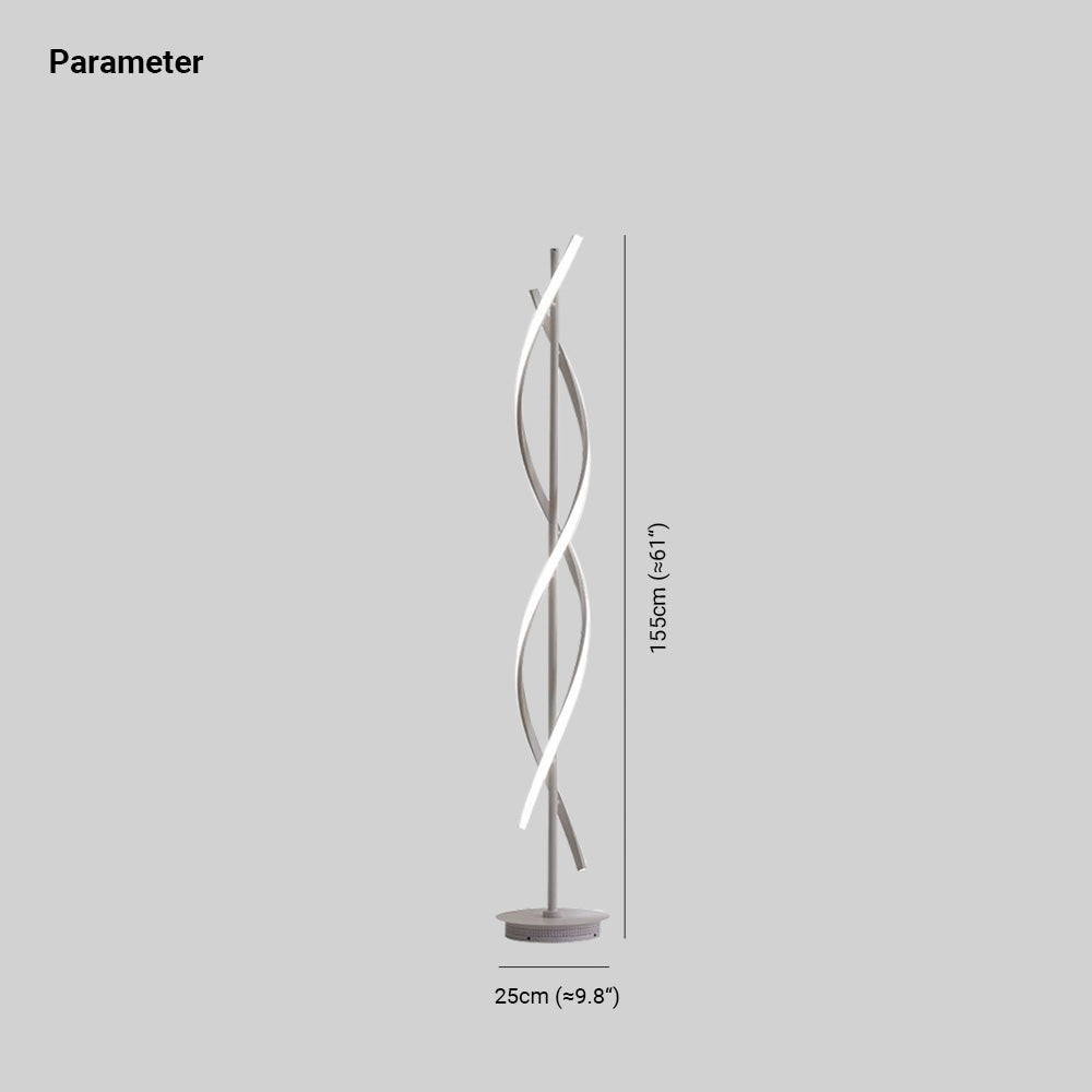 Mira Postmodern Linear Floor Lamp, Black/White