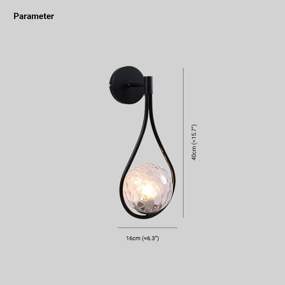 Valentina druppelvormige wandlamp, 2 stijlen