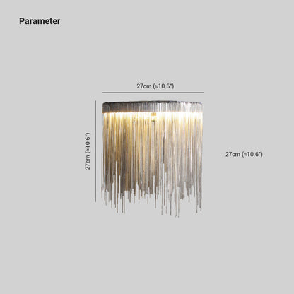 Arisha Wall Lamp Decorative/Modern, Tassel Chain, Silver, Living Room