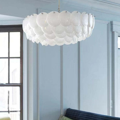 Arisha Wihte Lustre Art Déco, Feuille de Céramique et Métal