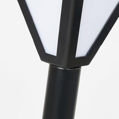 Lampe solaire d'extérieur conique en métal moderne Ray, noir