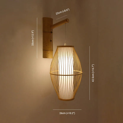 Ritta Applique Rustique, Muto Rotin Tissage LED, Applique Murale de Couloir