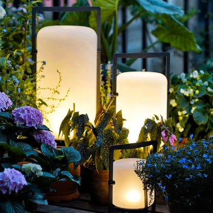 Ray Minimalist Glass/ Outdoor Landscape Pathway Light, White