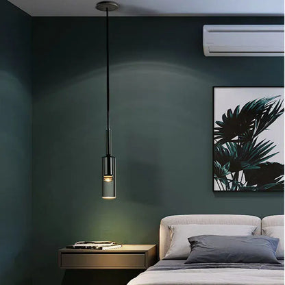 Zeyro Modern Black Glass Streamlined Pendant light/Wall Lamp