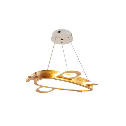 Arisha moderne naturel créatif bricolage enfants avion forme suspension, bois