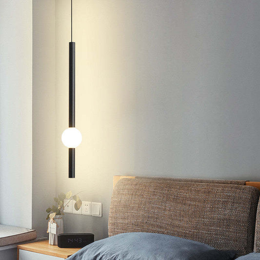 Arisha minimalistische lineare Kugel-Glas-Pendelleuchte, Schlafzimmer