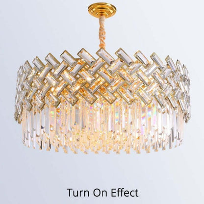 Kristy Luxury Gold Chandelier, Crystal & Metal