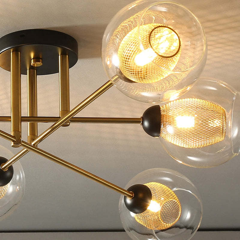Valentina Lustre globe industriel en verre LED, 6 styles
