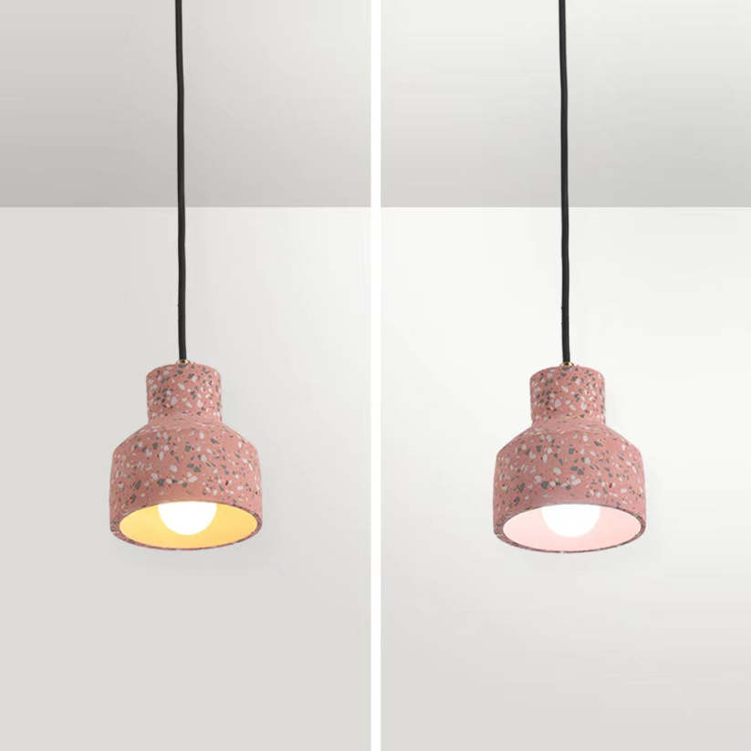 Lampe suspendue Aira, ciment, moderne et industrielle, 4 couleurs
