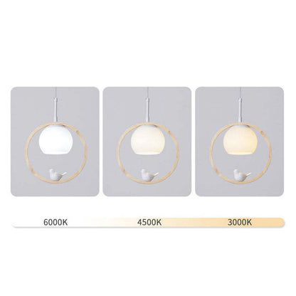 Arisha Wood Bird Aisle Pendant Light  Porch Light