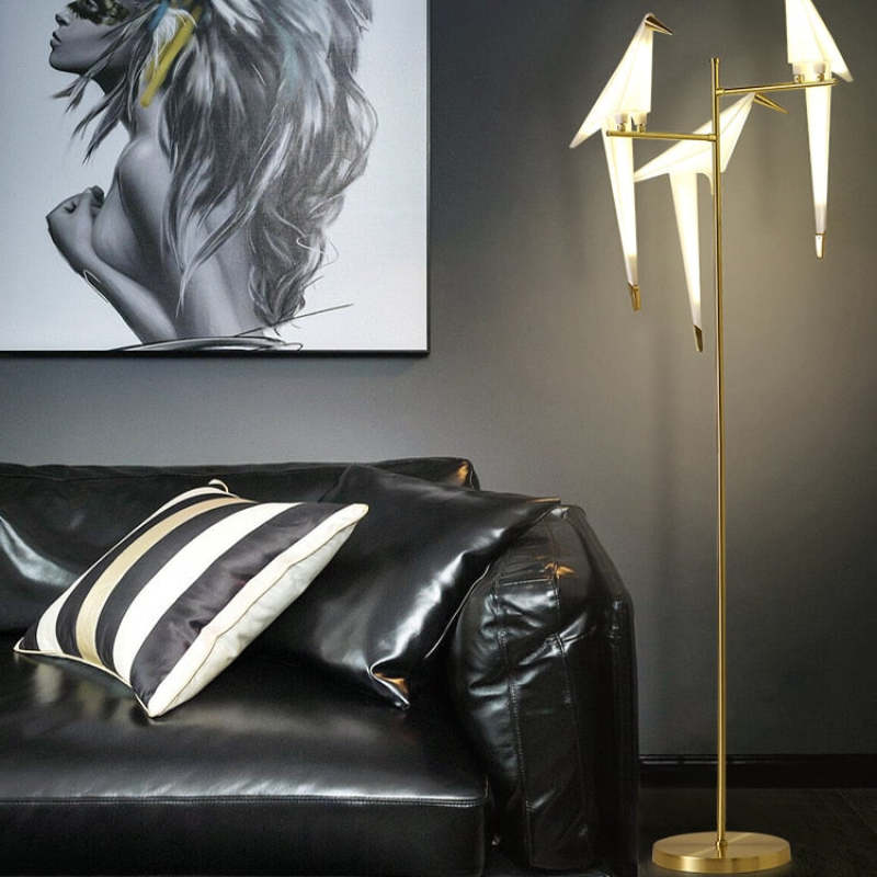 Clifford Nordic Bird Tisch-/Stehlampe, Gold, 1/2/3 Licht