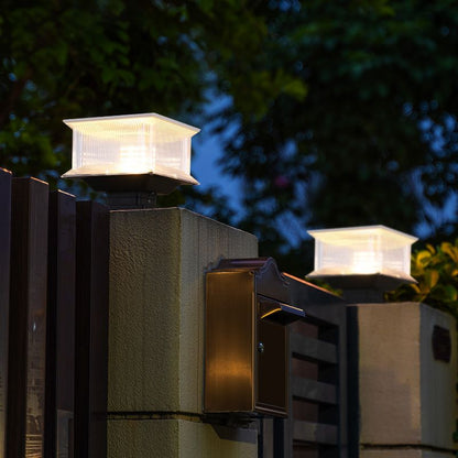 Ray Zeitgenössische LED-Außenleuchte aus rechteckigem Metall, Schwarz