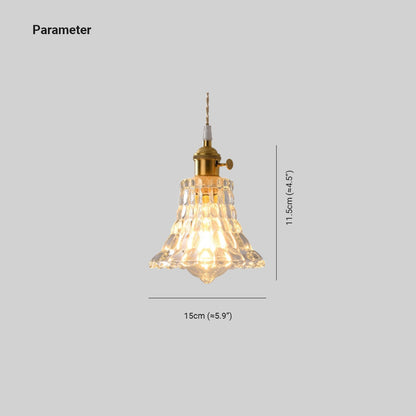 Valentina Art Deco Blown Brass & Glass Pendant Light, 7 Styles