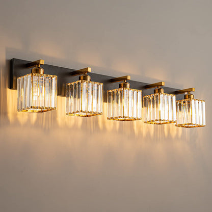 Kristy Vintage LED Metal/Crystal Wall Lamp For Mirror, Gold
