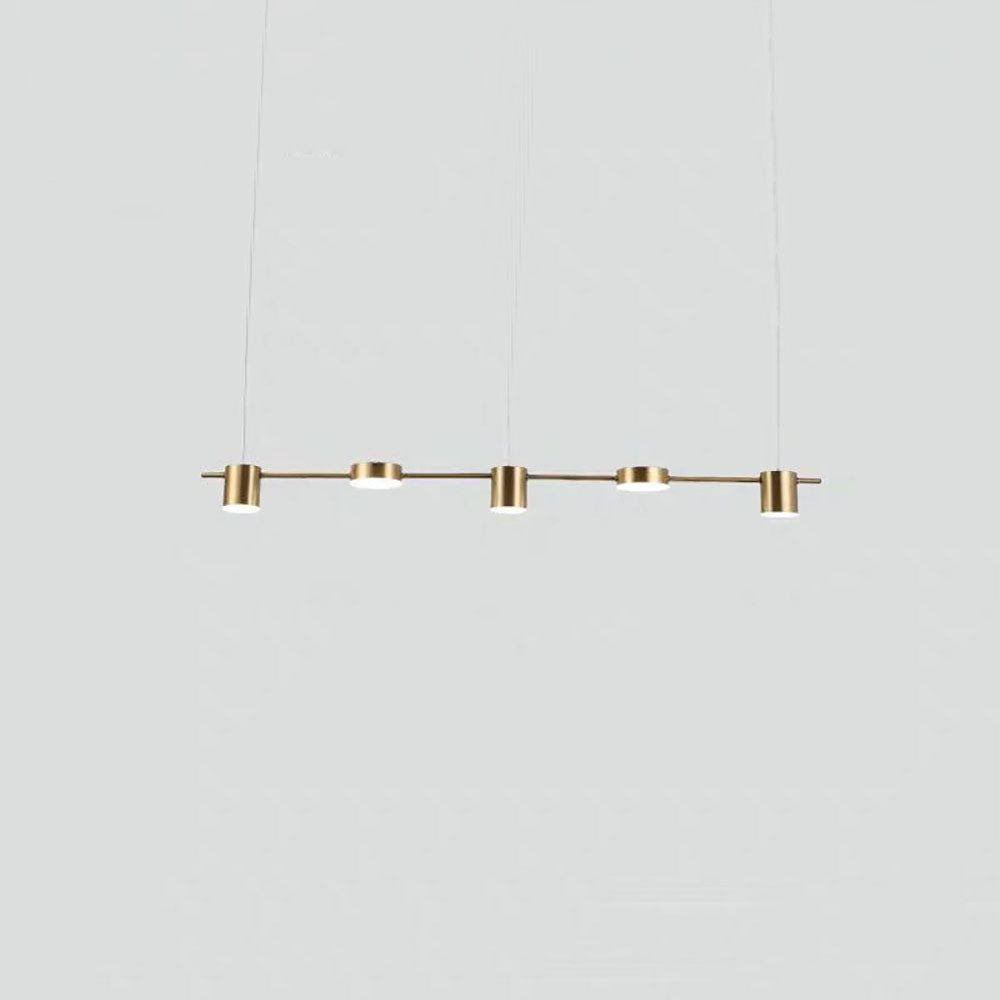 Arisha Minimalistische Pendelleuchte aus mehreren Metallen, Schwarz/Gold