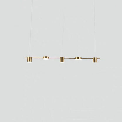 Arisha Minimalistische Pendelleuchte aus mehreren Metallen, Schwarz/Gold
