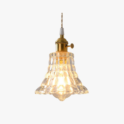 Valentina Art Deco Blown Brass & Glass Pendant Light, 7 Styles