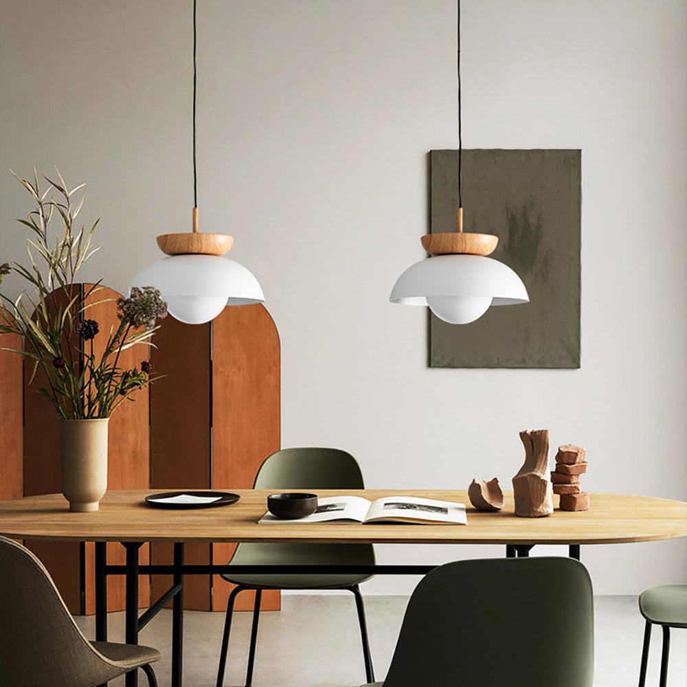 Muto Nordic Suspension/Plafonnier Bois/Métal Noir Cuisine Balcon