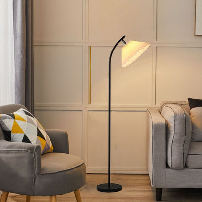 Moderne Arc-Stehlampe aus plissiertem Metallgewebe von Ozawa, 3 Farben