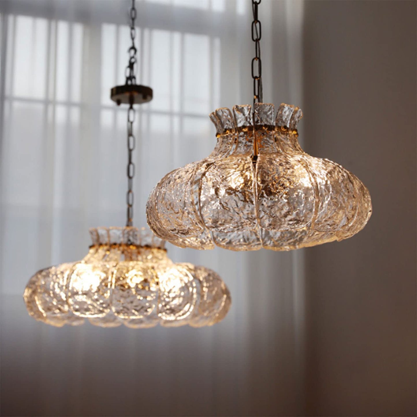 Arisha Lustre Moderne Poire Verre Fondu Chambre