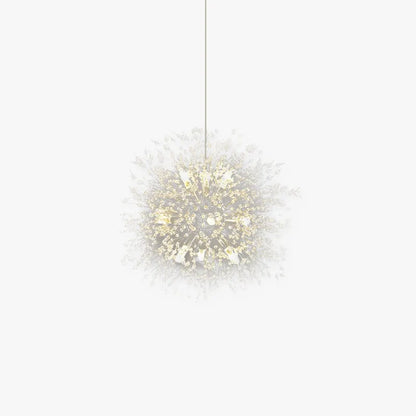 Arisha Lampe à suspension élégante et minimaliste de luxe en forme de pissenlit, doré/chrome
