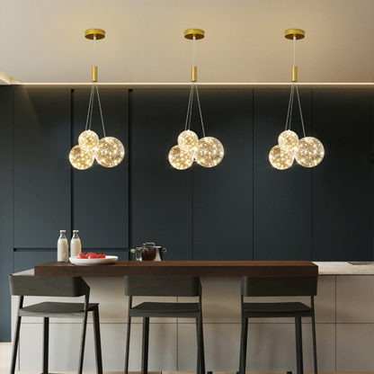 Valentina Glass Globe Bubble Pendant Light LED Stary