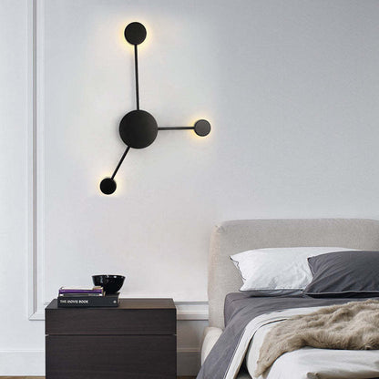 Arisha Modern Nordic Chessboard Metal Wall Lamp, Black