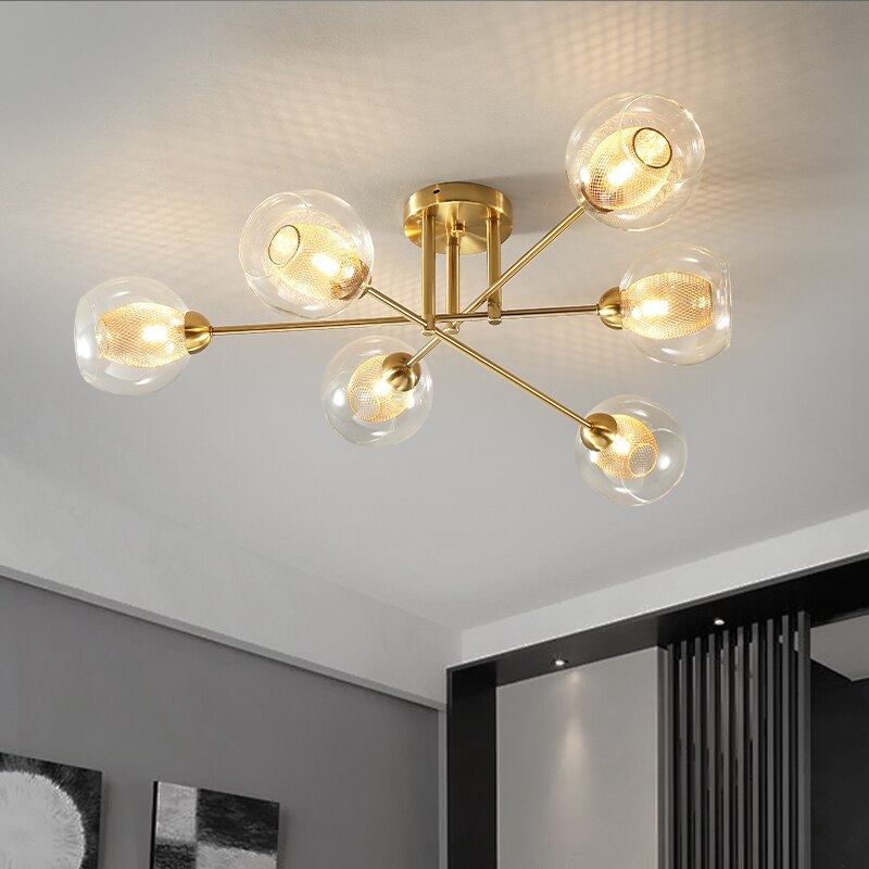 Valentina Lustre globe industriel en verre LED, 6 styles