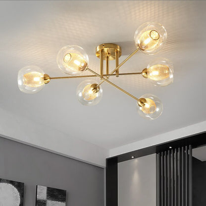Valentina Lustre globe industriel en verre LED, 6 styles