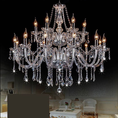 Silva Luxury Candlestick Clear Crystal Chandelier