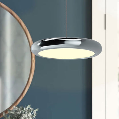Aria Modern Minimalist Pendant Light Red Black Silver Metal Bedroom