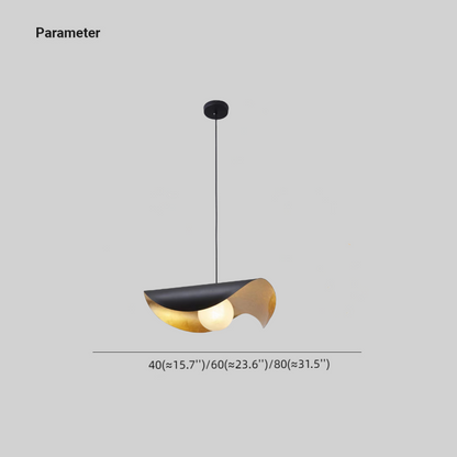 Arisha Lampe à suspension moderne minimaliste en métal/marbre, noir
