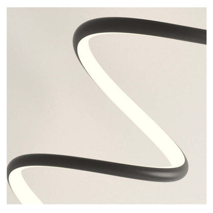 Arisha Modern LED Art Interior Wall Light Spiral, Black & White