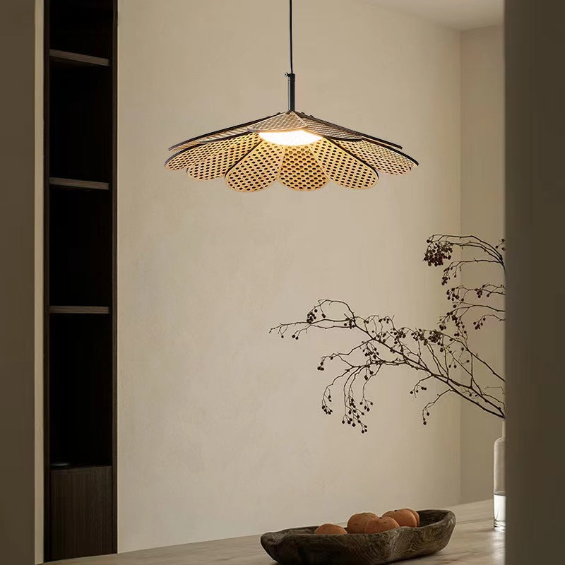 Ritta Vintage LED-Pendelleuchte aus Walnussholz für Schlafzimmer/Bar/Teestube