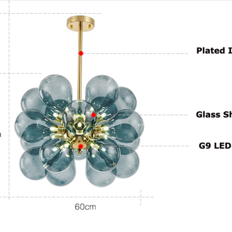 Valentina Chic Cluster-Glasblasen-Pendelleuchte