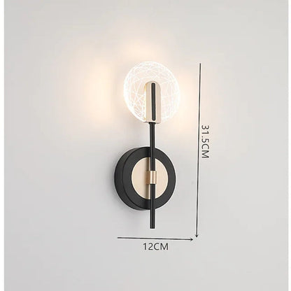 Valentina Wall Lighting Disc Modern, Metal/, Black/White, Bedroom