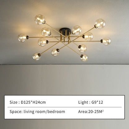 Valentina Lustre globe industriel en verre LED, 6 styles