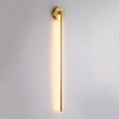 Fauro Modern Linear Metal&Silica Gel Wall Mount Lamps, Gold