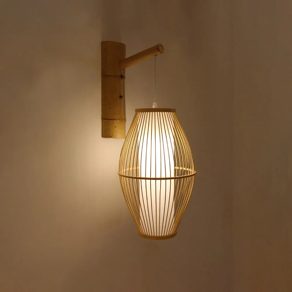 Ritta Applique Rustique, Muto Rotin Tissage LED, Applique Murale de Couloir
