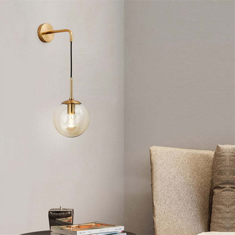 Valentina  Glass Ball Nordic LED Wall Reading Lamp Single Head