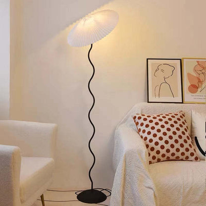 Lampadaire LED moderne en tissu champignon Ritta