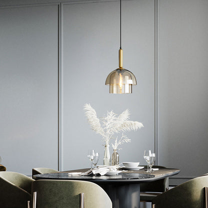 Valentina Modern Metal Glass Pendant Light Living Room Bedroom