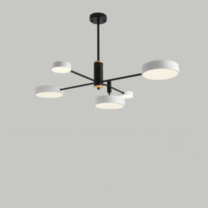 Arisha Pendelleuchte LED, Metall & Holz, Grau/Weiß/Gold