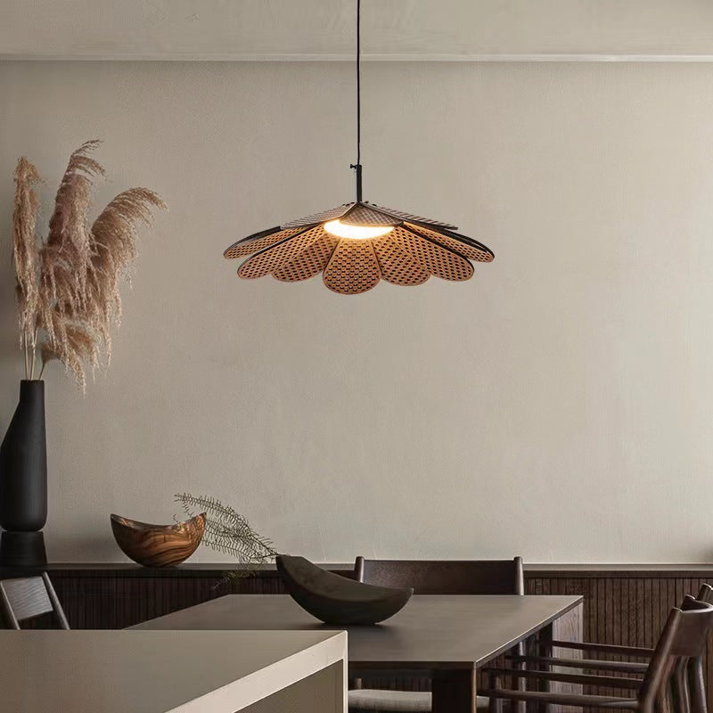 Ritta Vintage LED-Pendelleuchte aus Walnussholz für Schlafzimmer/Bar/Teestube