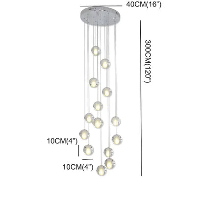 Valentina Modern Multi Clean Globe Pendant Light, Foyer