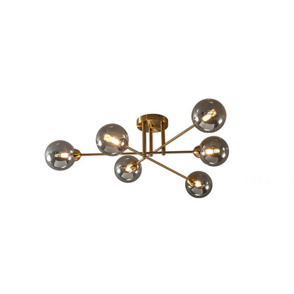 Valentina Lustre globe industriel en verre LED, 6 styles