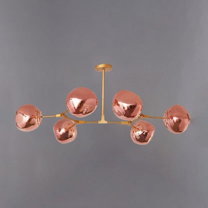 Arisha Modern Globe Lava 3 Pendant Light Fixture
