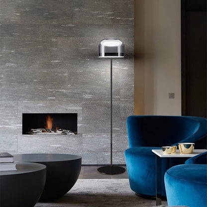 Salgado Modern Black & Rose Gold Floor Lamp, L 135/175CM