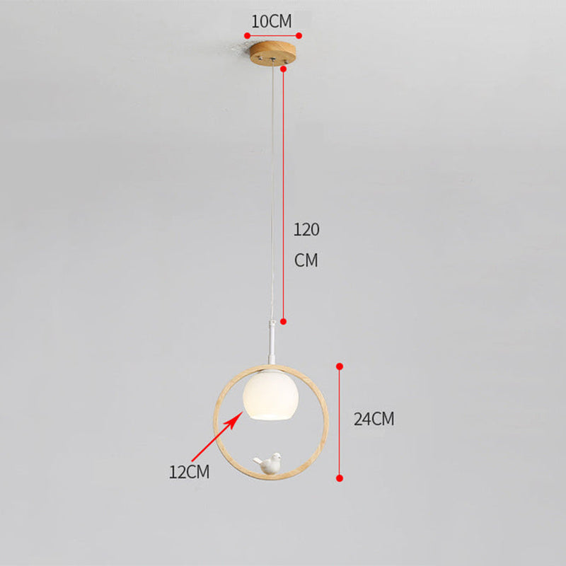 Arisha Wood Bird Aisle Pendant Light  Porch Light